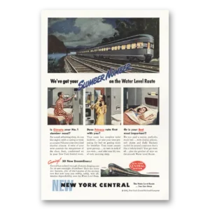 1946 New York Central Print Ad | Water Level Route