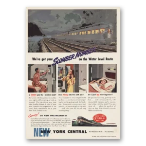 1946 New York Central Print Ad | Slumber Number