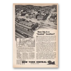 1946 New York Central Print Ad | Central Location