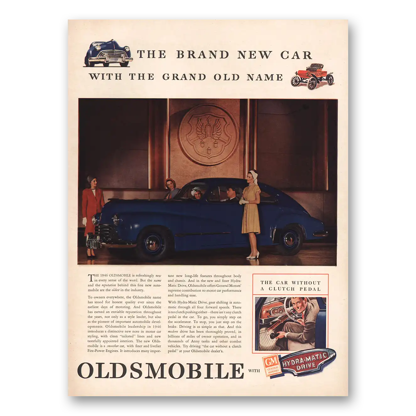 1946 Oldsmobile Print Ad | Old Name