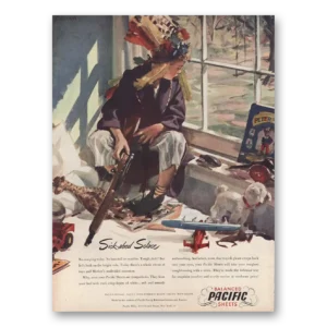 1946 Pacific Sheets Print Ad | Romping Today