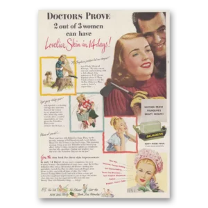 1946 Palmolive Soap Print Ad | Lovelier Skin