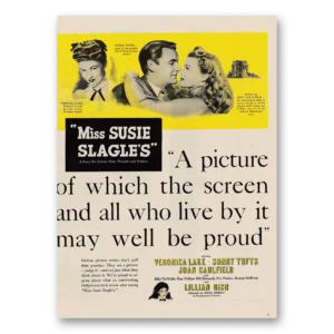1946 Miss Susie Slagles Movie Promo Print Ad | Veronica Lake