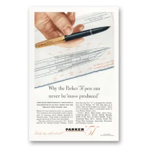 1946 Parker 51 Pen Print Ad | Mass Produced
