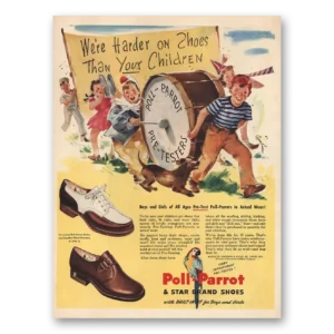 1946 Poll Parrot Shoes Print Ad | Harder Shoes