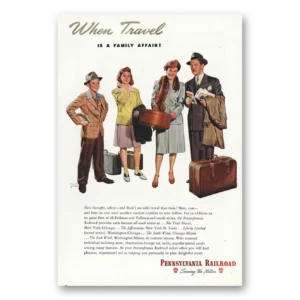 1946 Pennsylvania Railroad Print Ad | Family Affair