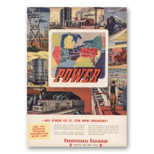 1946 Pennsylvania Railroad Print Ad | Power