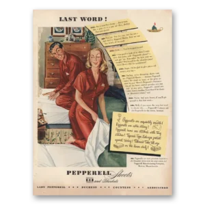 1946 Pepperell Sheets Print Ad | Last Word