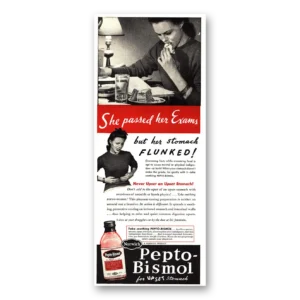 1946 Pepto Bismol Print Ad | She Passed
