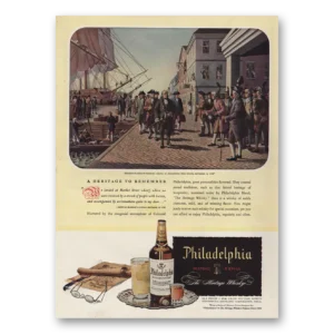 1946 Philadelphia Blended Whisky Print Ad | Benjamin Franklin