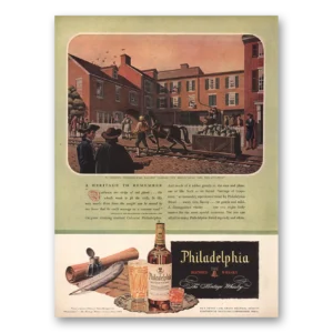1946 Philadelphia Blended Whisky Print Ad | Railway
