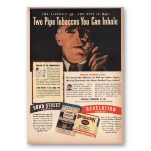 1946 Bond Street Tobacco Print Ad | Can Inhale
