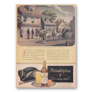 1946 Philadelphia Blended Whisky Print Ad | General Washington