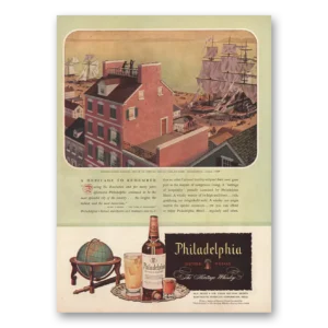 1946 Philadelphia Blended Whisky Print Ad | Stephen Girard