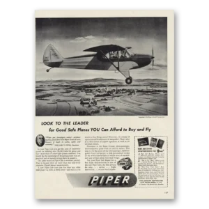 1946 Piper Cub Print Ad | Look Leader