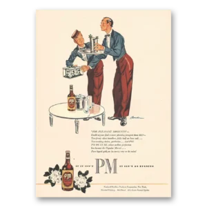 1946 PM Whiskey Print Ad | Pleasant Moments