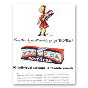 1946 Post Tens Cereal Print Ad | Choosiest People