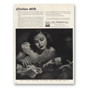 1946 Prudential Insurance Print Ad | Civilian Wife