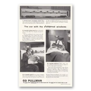 1946 Pullman Print Ad | Staggered Windows