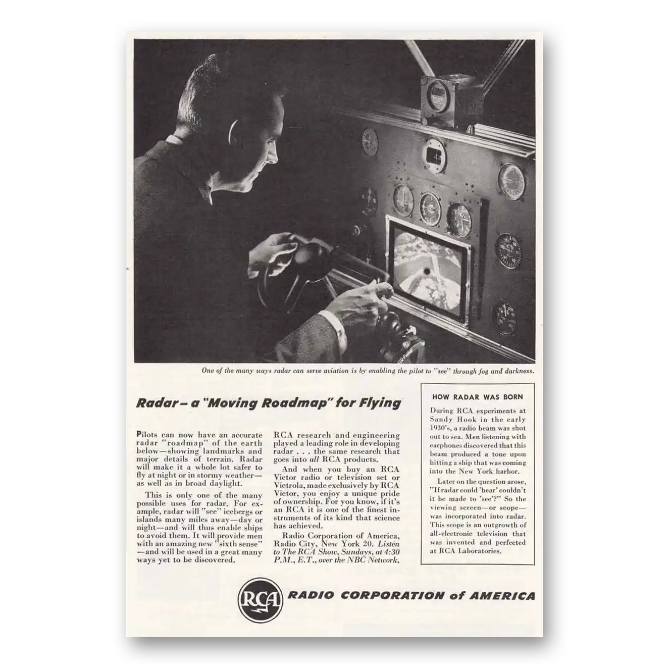 1946 RCA Radar Print Ad | Moving Roadmap
