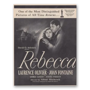1946 Rebecca Promo Print Ad | Laurence Olivier