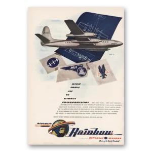 1946 Republic Aviation Print Ad | Global Transportation