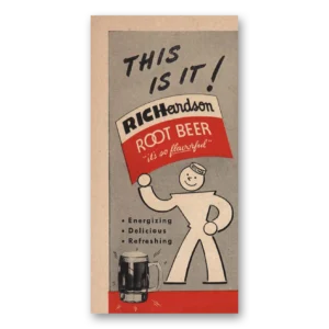 1946 Richardson Root Beer Print Ad | This Is It