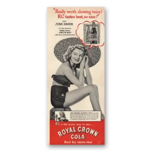 1947 Royal Crown Cola Print Ad | June Haver