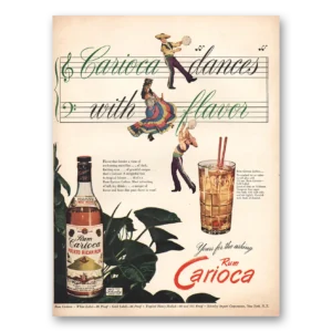 1946 Rum Carioca Print Ad | Dances Flavor