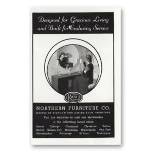 1946 Rway Northern Furniture Print Ad | Gracious Living