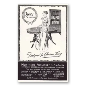 1946 Rway Northern Furniture Print Ad | Dining Room