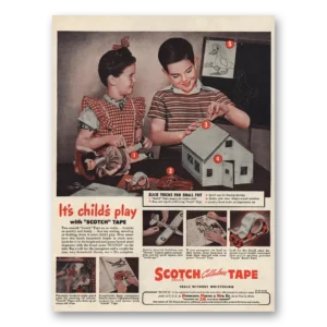 1946 Scotch Tape Print Ad | Slick Tricks