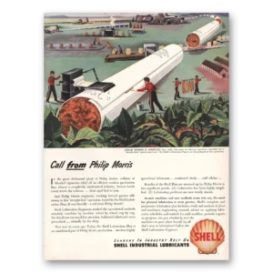 1946 Shell Lubricants Print Ad | Philip Morris
