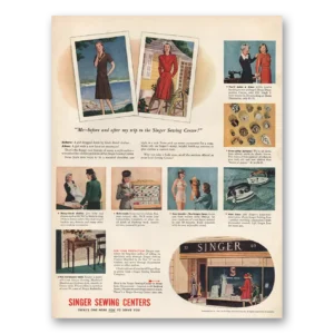 1946 Singer Sewing Centers Print Ad | Me Before