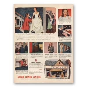 1946 Singer Sewing Centers Print Ad | Divine Janie