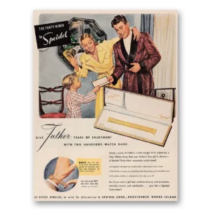 1946 Speidel Watchband Print Ad | Give Father