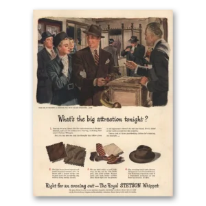 1946 Stetson Hats Print Ad | Whippet