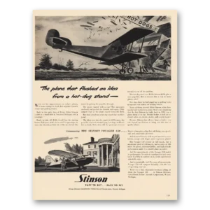 1946 Stinson Voyager 150 Airplane Print Ad | Flushed Idea