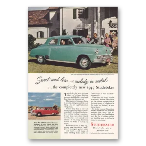 1946 Studebaker Champions Print Ad | Sweet Low