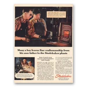 1946 Studebaker Print Ad | Boy Learns