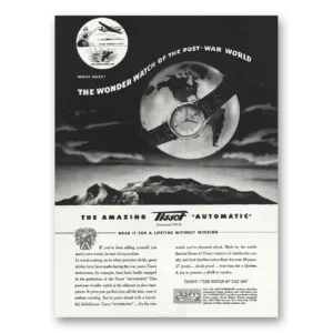 1946 Tissot Watch Print Ad | Post War World