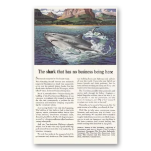 1946 Travelers Insurance Print Ad | Shark