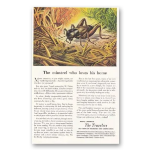 1946 Travelers Insurance Print Ad | Minstrel