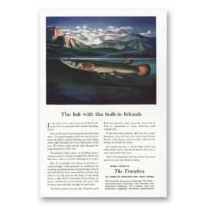 1946 Travelers Insurance Print Ad | Bifocals