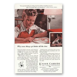 1946 Union Carbide Print Ad | Why Some Things
