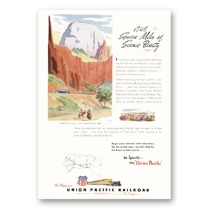1946 Union Pacific Railroad Print Ad | 1708 Square Miles