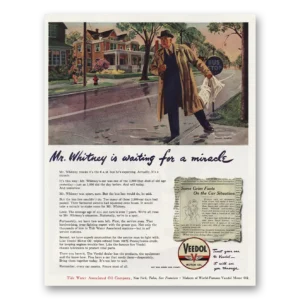 1946 Veedol Motor Oil Print Ad | Mr Whitney