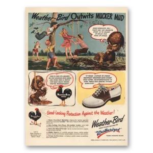 1946 Weather Bird Shoes Print Ad | Mucker Mud
