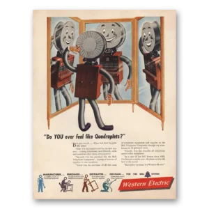 1946 Western Electric Print Ad | Quadruplets