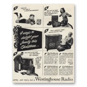 1946 Westinghouse Radio Print Ad | Christmas